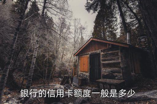 银行的信用卡额度一般是多少
