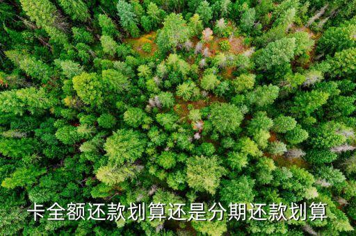 卡全额还款划算还是分期还款划算