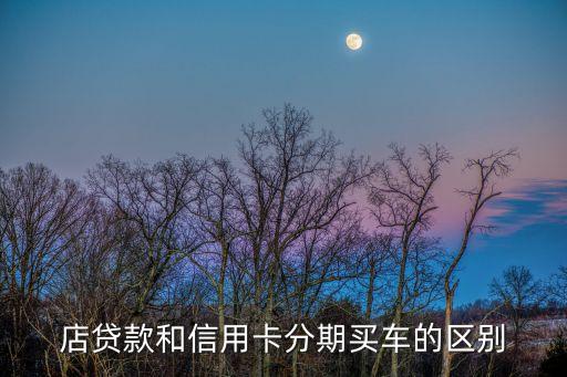 店贷款和信用卡分期买车的区别