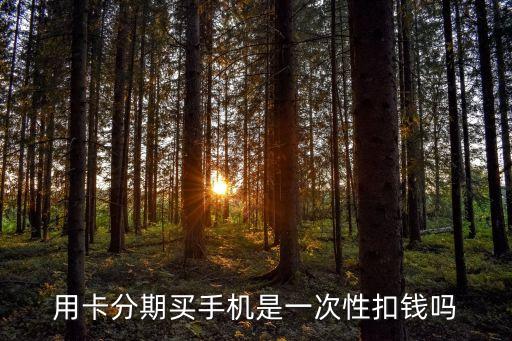 信用卡刷手机分期付款,手机信用卡分期付款怎么算?