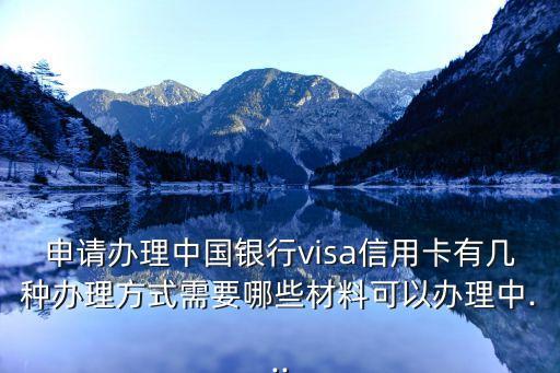 申请办理中国银行visa信用卡有几种办理方式需要哪些材料可以办理中...