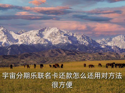 宇宙分期乐联名卡还款怎么还用对方法很方便