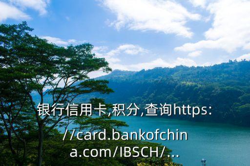 银行信用卡,积分,查询https://card.bankofchina.com/IBSCH/...