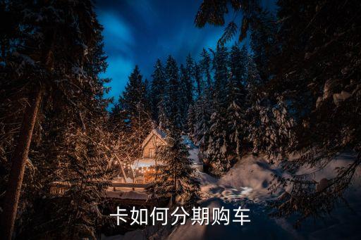 卡如何分期购车