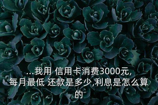 信用卡三千元以下还款,招商信用卡三千最低还款多少