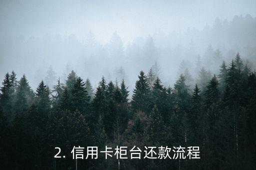 2. 信用卡柜台还款流程