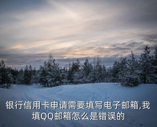 银行信用卡申请需要填写电子邮箱,我填QQ邮箱怎么是错误的