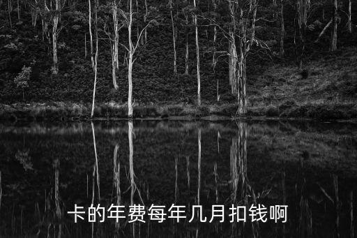 卡的年费每年几月扣钱啊