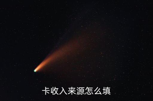 卡收入来源怎么填