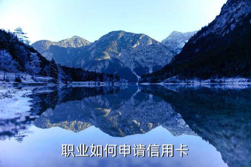 职业如何申请信用卡