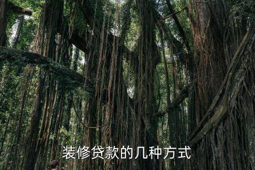 装修贷款的几种方式