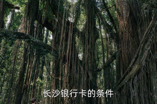 长沙银行卡的条件