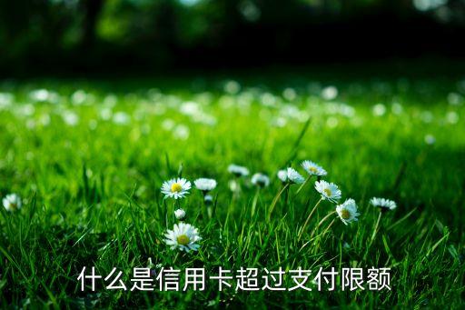 什么是信用卡超过支付限额