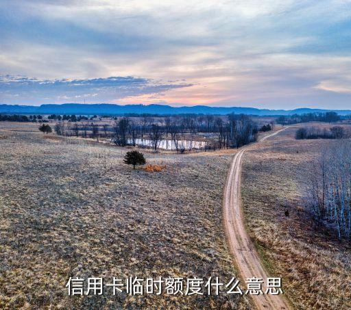信用卡临时额度什么意思