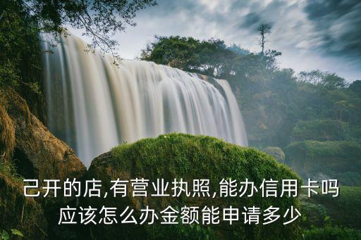 己开的店,有营业执照,能办信用卡吗应该怎么办金额能申请多少