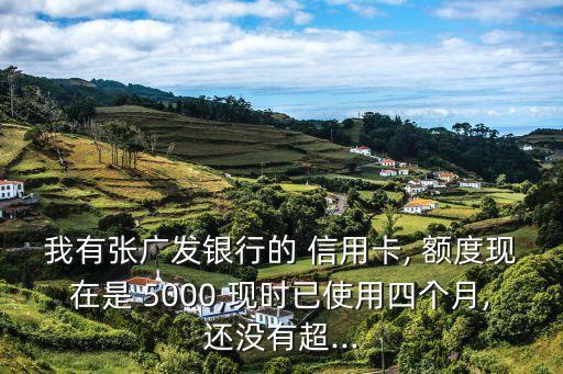 我有张广发银行的 信用卡, 额度现在是 5000,现时已使用四个月,还没有超...