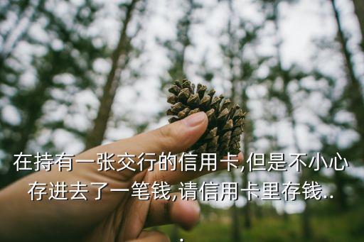 在持有一张交行的信用卡,但是不小心存进去了一笔钱,请信用卡里存钱...