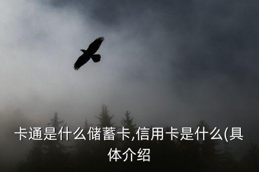 卡通是什么储蓄卡,信用卡是什么(具体介绍