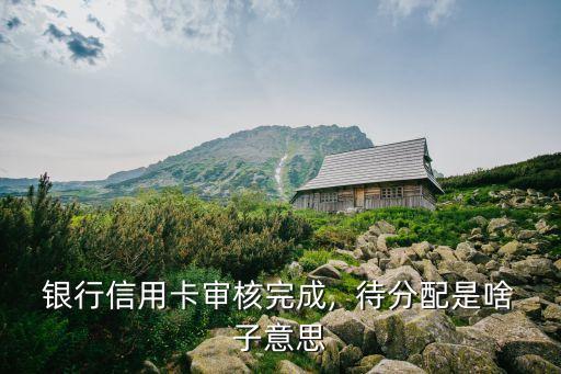 银行信用卡审核完成,  待分配是啥子意思