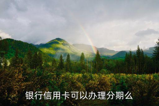 银行信用卡可以办理分期么