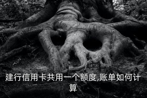 建行信用卡共用一个额度,账单如何计算