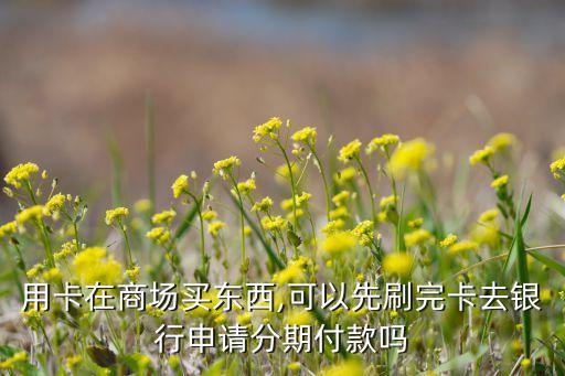 用卡在商场买东西,可以先刷完卡去银行申请分期付款吗