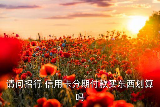 请问招行 信用卡分期付款买东西划算吗