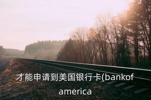才能申请到美国银行卡(bankofamerica