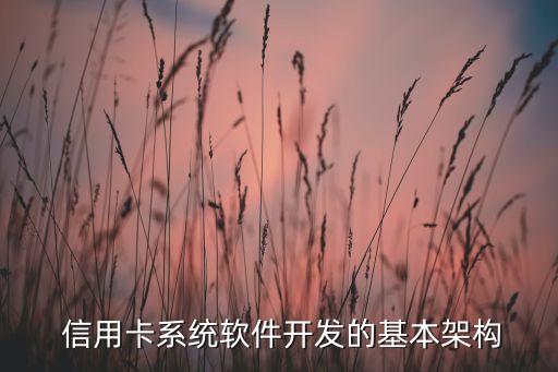 信用卡系统软件开发的基本架构