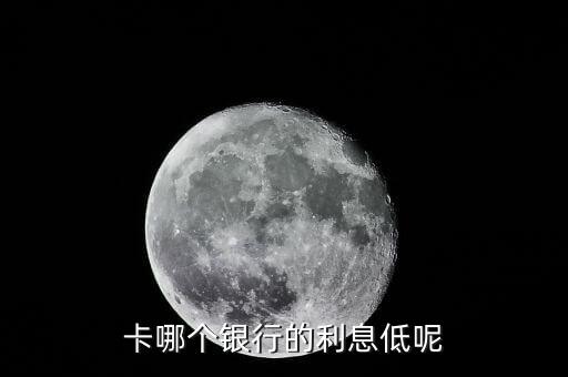 卡哪个银行的利息低呢