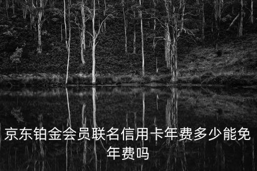 京东铂金会员联名信用卡年费多少能免年费吗