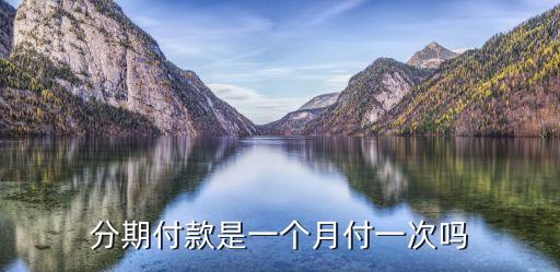 分期付款是一个月付一次吗