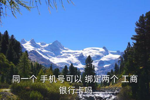 同一个 手机号可以 绑定两个 工商 银行卡吗