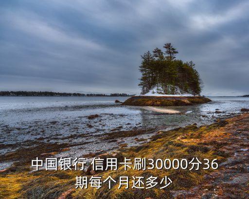 中国银行 信用卡刷30000分36期每个月还多少