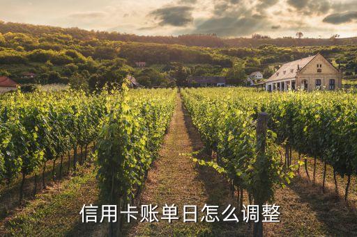  信用卡账单日怎么调整