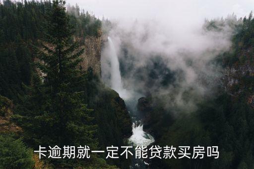 卡逾期就一定不能贷款买房吗