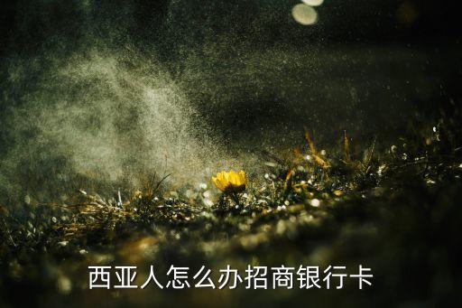 西亚人怎么办招商银行卡