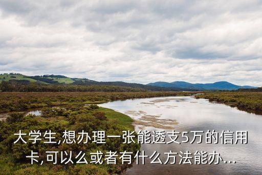 大学生,想办理一张能透支5万的信用卡,可以么或者有什么方法能办...