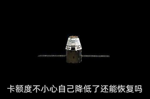 卡额度不小心自己降低了还能恢复吗