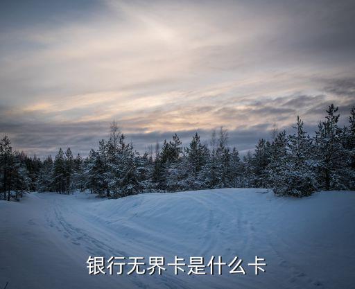 银行无界卡是什么卡