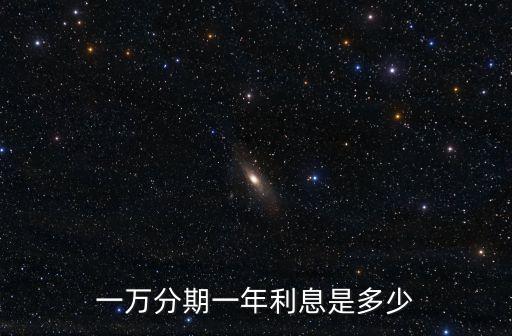 一万分期一年利息是多少