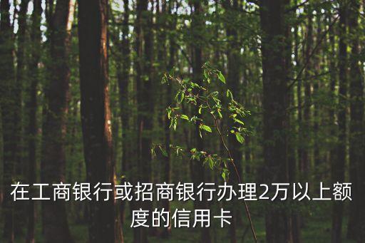 在工商银行或招商银行办理2万以上额度的信用卡