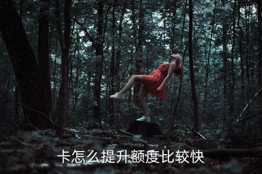 卡怎么提升额度比较快