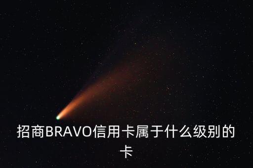 招商BRAVO信用卡属于什么级别的卡