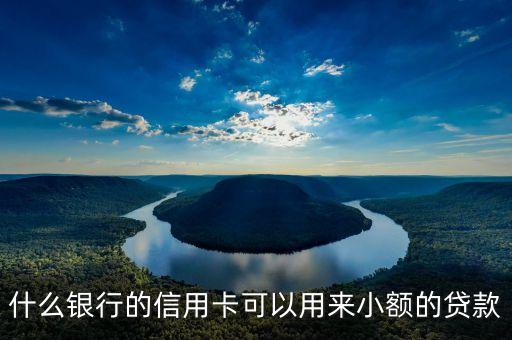 什么银行的信用卡可以用来小额的贷款