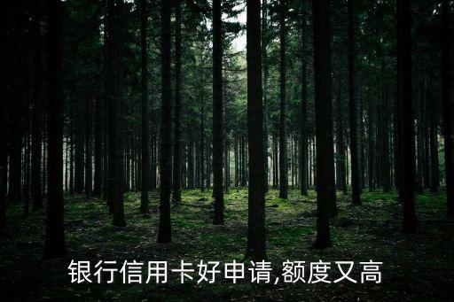 银行信用卡好申请,额度又高