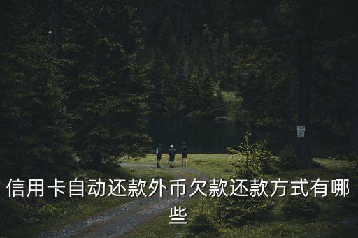 信用卡自动还款外币欠款还款方式有哪些