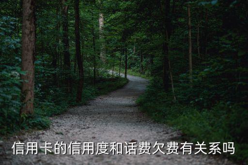 信用卡的信用度和话费欠费有关系吗