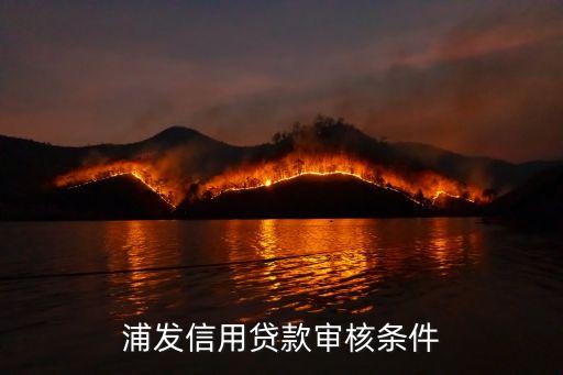 浦发信用卡贷款有什么条件，浦发银行在线贷款条件