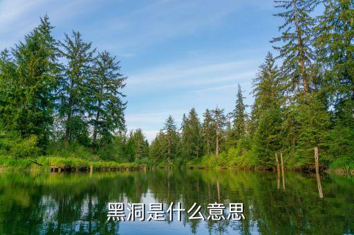 黑洞是什么意思